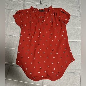 41 Hawthorne Red Blouse size XS